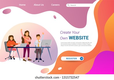 Design web templates for teamwork concept, business strategy, analytics and idea. Modern vector illustration concepts for website design ui/ux and business presentation. Vector illustration