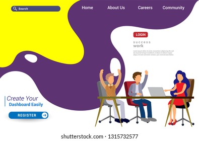 Design web templates for teamwork concept, business strategy, analytics and idea. Modern vector illustration concepts for website design ui/ux and business presentation. Vector illustration