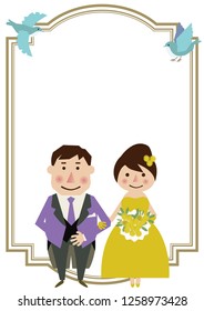 Design for the wedding.
Clip art of the bridegroom and bride.
Wedding frame design.
Clip art of marriage.
