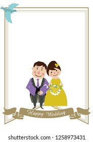 Design for the wedding.
Clip art of the bridegroom and bride.
Wedding frame design.
Clip art of marriage.
