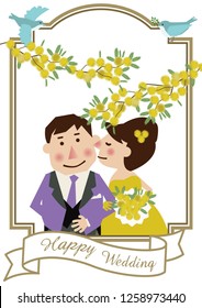 Design for the wedding.
Clip art of the bridegroom and bride.
Wedding frame design.
Clip art of marriage.

