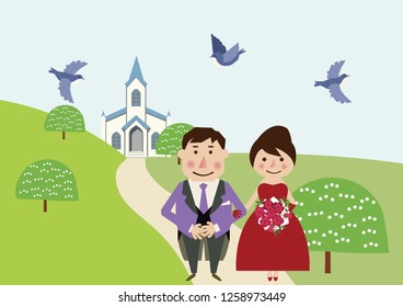 Design for the wedding.
Clip art of the bridegroom and bride.
Wedding frame design.
Clip art of marriage.
