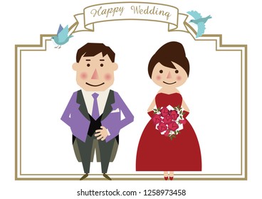 Design for the wedding.
Clip art of the bridegroom and bride.
Wedding frame design.
Clip art of marriage.
