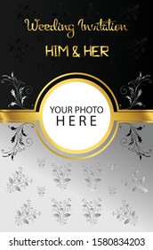 The design of wedding invitation cards in black and gold makes this invitation card very luxurious