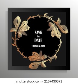Design wedding invitation template. Vector illustration.