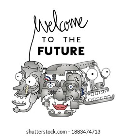 Design of welcome to the future message