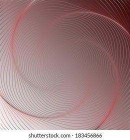 Design whirlpool movement illusion background. Abstract lines distortion geometric backdrop. Spider web texture. Vector-art illustration