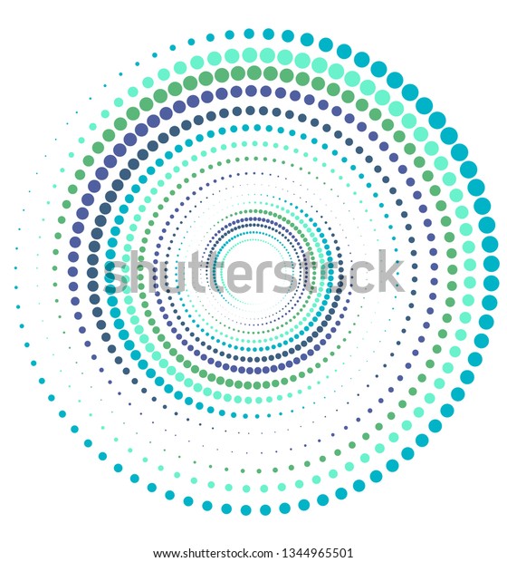 設計渦巻き 抽象的なカラフル渦巻きイラストのロゴデザイン ドットライン 竜巻 嵐 渦巻き 青緑色 のベクター画像素材 ロイヤリティフリー