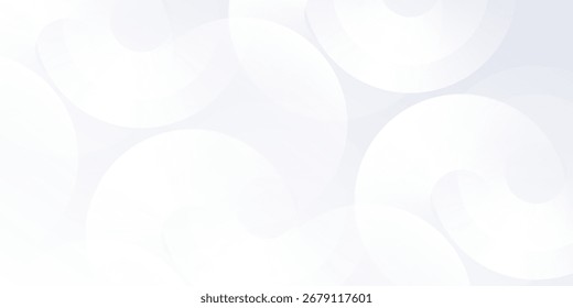 Design white background with white circle lines. Digital future technology abstract simple modern