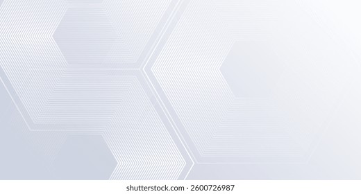 Design white background with gradient color and artistic dynamic lhexagon decoration abstract modern simple art