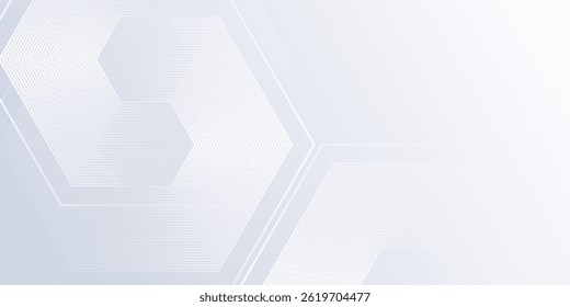 Design white background with gradient color and artistic dynamic hexagon abstract modern