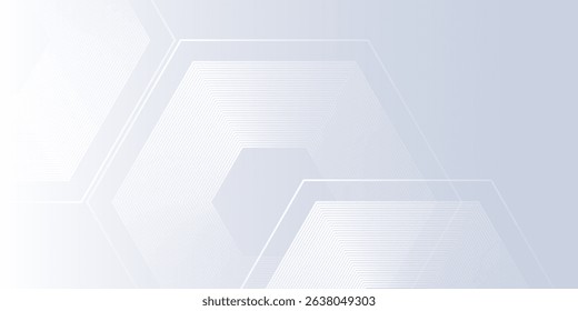 Design white background with gradient color and artistic dynamic hexagon modern abstract