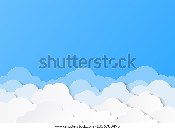 Vector De Stock Libre De Regalias Sobre Diseno Con Nubes De Cumulos Blancas