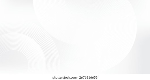 Design white glowing geometric lines on gray background abstract simple art