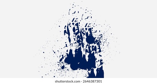 Design white grunge vector illustration. Hand drawn abstract color frame set. Ink brush strokes art modern abstract good