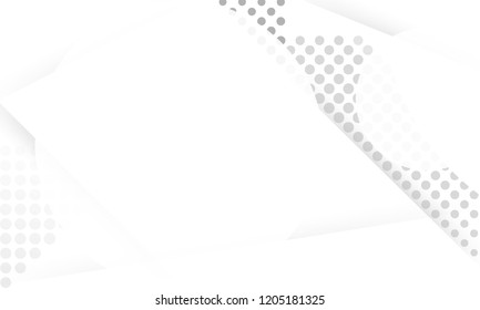Design white light & grey geometric background halftone style.