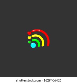 Design a WiFi network icon template on Valentine's Day