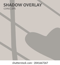 Design window and heart natural shadow overlay , for overlay on product presentation, backdrop and mockup