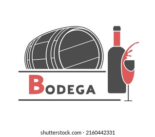 Design of wine cellar illustration