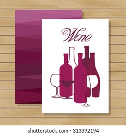 Design for wine event. Suitable for poster, promotional flyer, invitation, banner or magazine cover. Template list or wine tasting, poster, promotional flyer, invitation, banner or magazine cover.