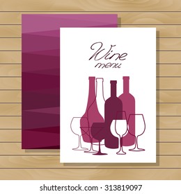 Design for wine event. Suitable for poster, promotional flyer, invitation, banner or magazine cover. Template list or wine tasting, poster, promotional flyer, invitation, banner or magazine cover. 