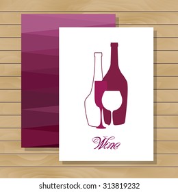 Design for wine event. Suitable for poster, promotional flyer, invitation, banner or magazine cover. Template list or wine tasting, poster, promotional flyer, invitation, banner or magazine cover. 