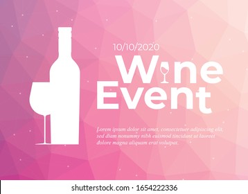 Design for wine event vector colorful background