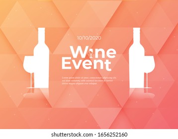Design for wine event vector colorful background