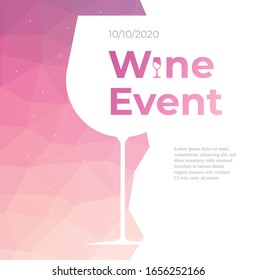 Design for wine event vector colorful background