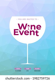 Design for wine event vector colorful background