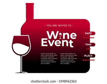 Design for wine event vector colorful background