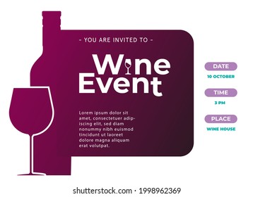 Design for wine event vector colorful background