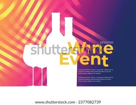 Design for wine event vector colorful background