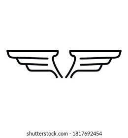 Design wings icon. Outline design wings vector icon for web design isolated on white background