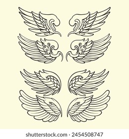 Design Flügel Logo Vektorgrafik