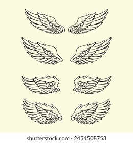 Design wings logo vector art