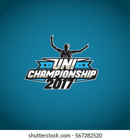 (Design) Winner Marathon Running Logo, Championship Running Man Logo, Sport Logo