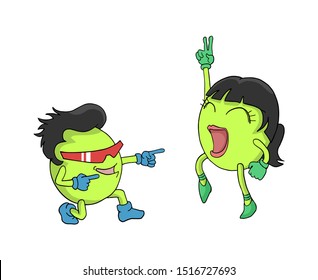 Design of winner puppet jumping