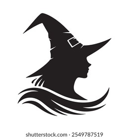 design a a witch hat of a silhouette vector design