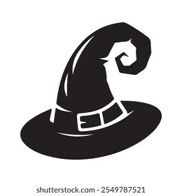 design a a witch hat of a silhouette vector design