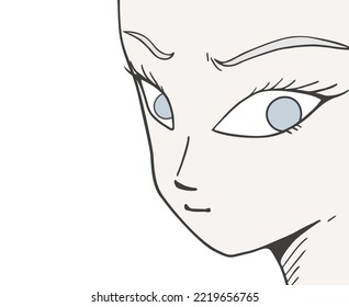 Design of woman hand draw face