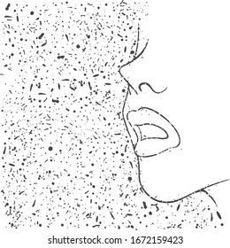 Design of woman mouth illustration