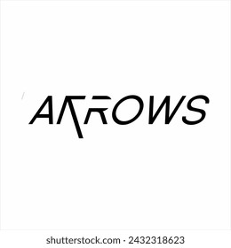Design of the word "Arrows" with an arrow on the first R..