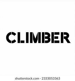 Design word " Climber ". Can be used for design elements of posters, banners on climbing sports activities.