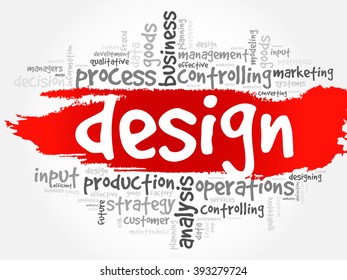 DESIGN word cloud, business concept background