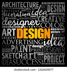 DESIGN word cloud collage, creative business concept