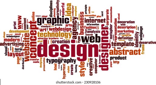 Design word cloud concept. Vector illustration