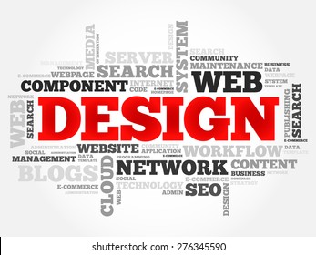 DESIGN word cloud, creative business concept