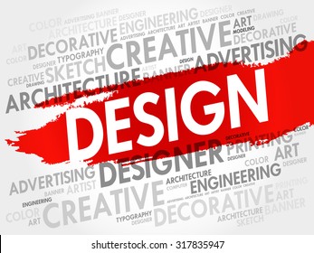 Design word cloud, creative business concept