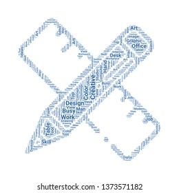 design word cloud. tag cloud about design